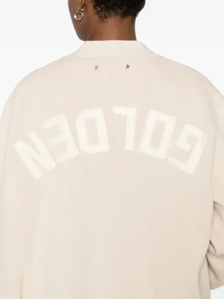 Cardigan Golden Goose cu decolteu în V auriu