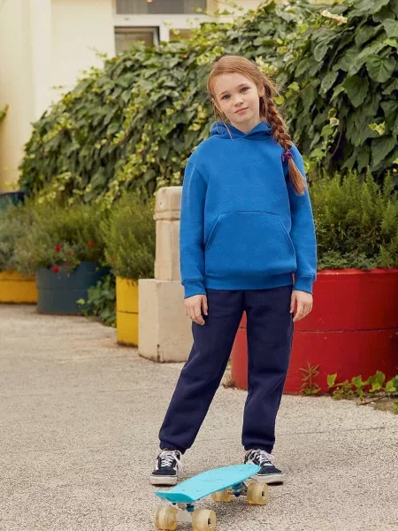 Суичър с качулка Fruit Of The Loom синьо
