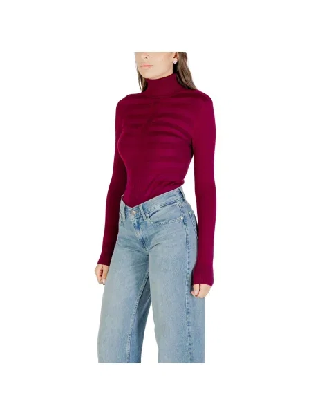 Pulover Morgan cu guler înalt albastru