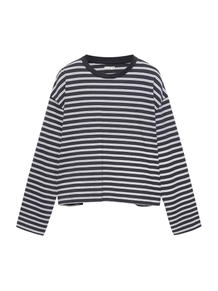 Pull&Bear Tricou bleumarin alb