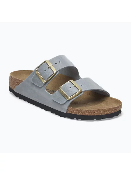 Női papucsok BIRKENSTOCK Arizona LEOI Narrow basalt gray. Méret: 38 EU szürke