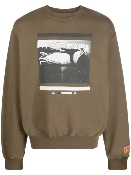 Суитчър Heron Preston с принт зелено