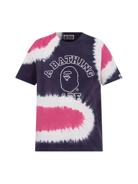 Koszulka A Bathing Ape® z logo niebieska