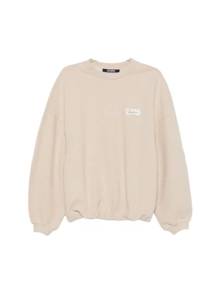 Bluza Jacquemus z logo beżowa