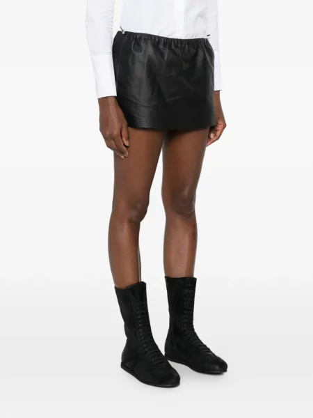 Fustă din piele Alexander Wang negru