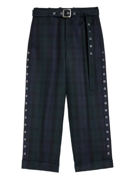Pantaloni Jil Sander de lână verde
