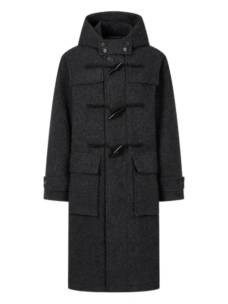 Bouclé palton duffle Studio Tomboy cu glugă gri