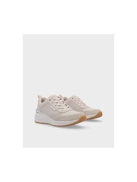 Bodkované tenisky Skechers béžová