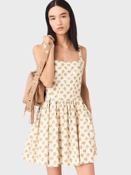 Квіткова сукня Maje з принтом жовта