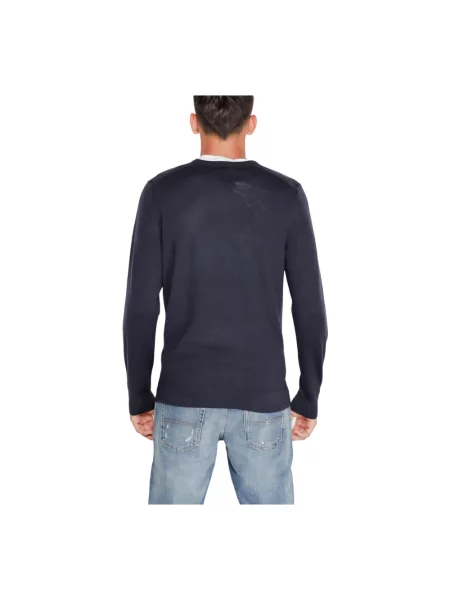 Sweter Calvin Klein wełniany niebieski