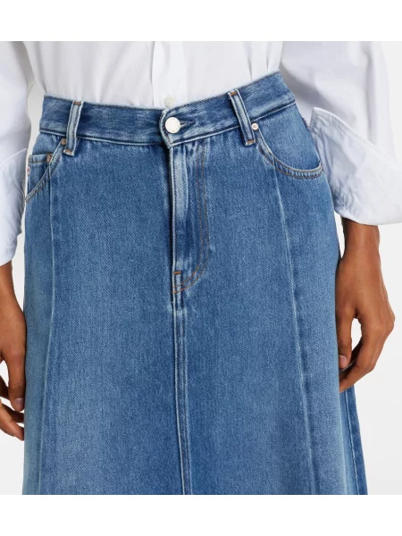 Fustă din denim Ag Jeans albastru