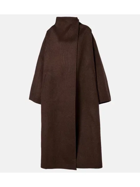 Palton The Frankie Shop de lână maro