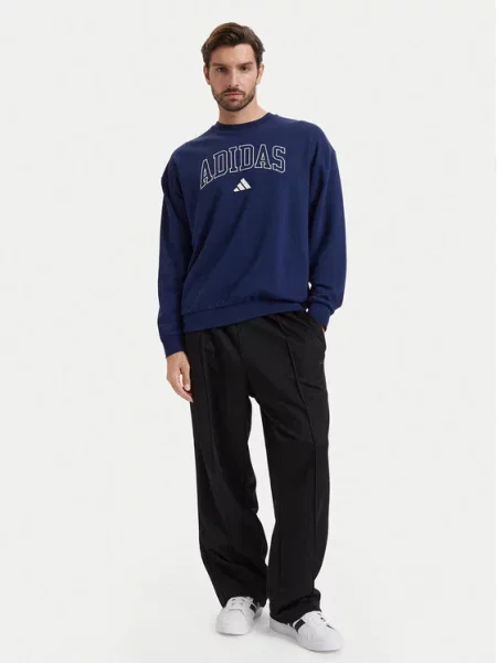 Adidas Jopa Seasonal Essentials Collegiate French Terry Crew Sweatshirt modra