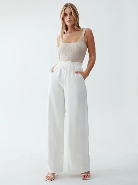 The Fated Pantaloni cutați alb