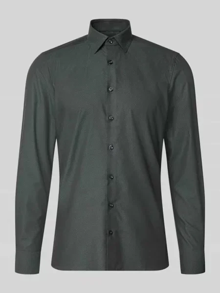 Body Koszula biznesowa o kroju slim fit z mieszanki bawełny Olymp Level 5 zielona