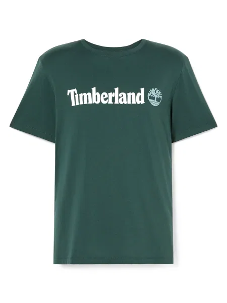 TIMBERLAND Tricou verde închis alb