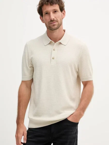 BOSS Tricou polo H-Iannotti bej