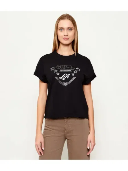 GUESS Tricou STARS | negru