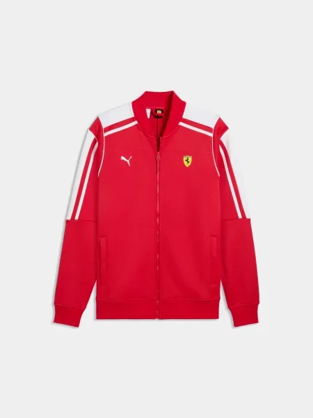 Спортивна кофта PUMA Ferrari Track Jkt. комбінований верх червоний