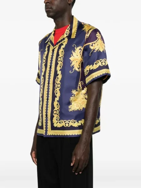 Scurt cămașă Versace cu imagine violet