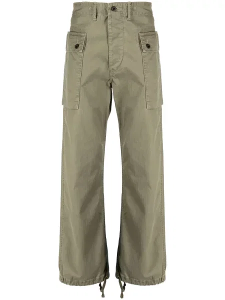 Pantaloni cargo Ralph Lauren Rrl cu model herringbone verde