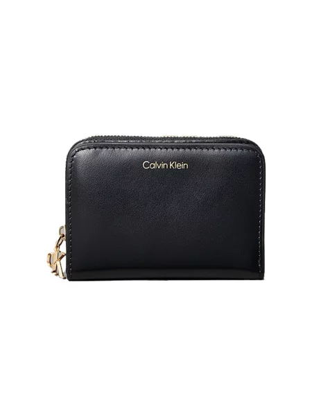 Calvin Klein Kis női pénztárca Ck Medium Flap Zip Around fekete
