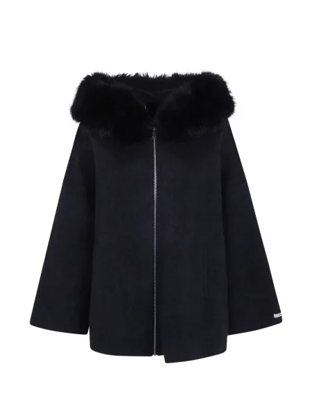 Garnitură de blană palton de blană Giovanni Paris cu blană negru