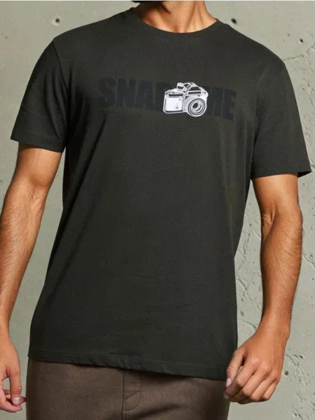 Sinsay Koszulka z krótkim rękawem zielony