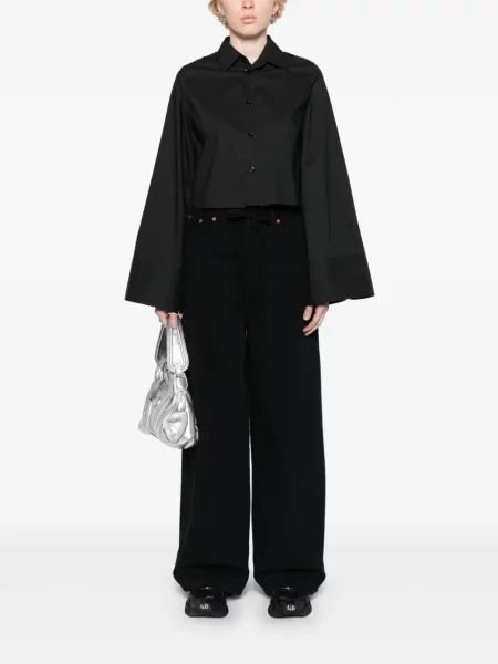 Plačiakojis džinsai Mm6 Maison Margiela juoda