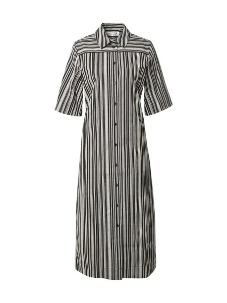 Samsoe Samsoe Košeľové šaty čierna biela