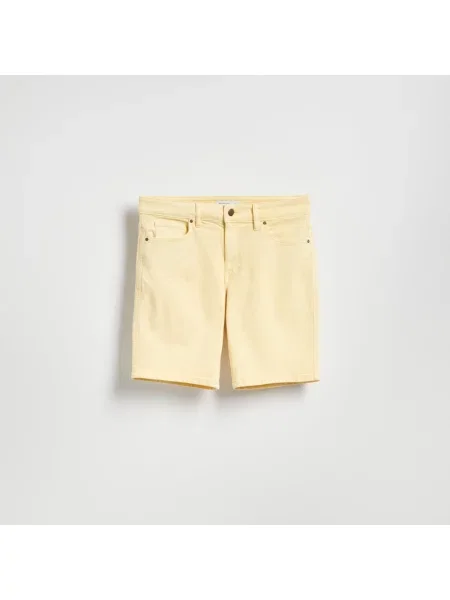 Reserved Džínové šortky straight yellow jeans žluté