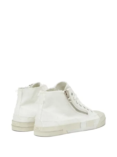 Sneakerși Diesel din canvas alb