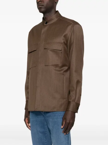 Cămașă Zegna de lână maro