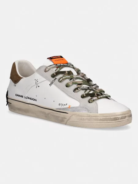 Crime London DECONSTRUCTED tenisice za muškarce kožne bijela