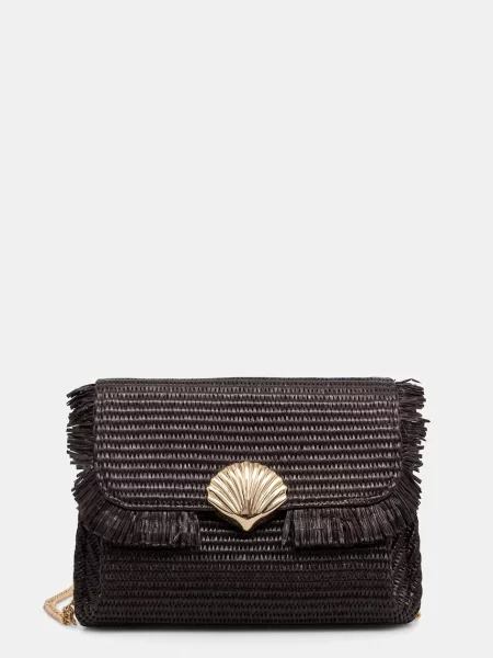 Morgan geantă crossbody pentru femei împletită maro