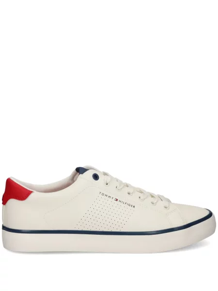 Sneakerși Tommy Hilfiger cu imagine alb