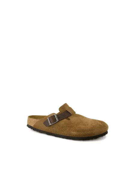 Klapki Birkenstock skórzane zielone