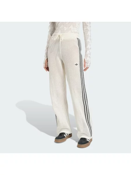 Трикотажные брюки Adidas белые