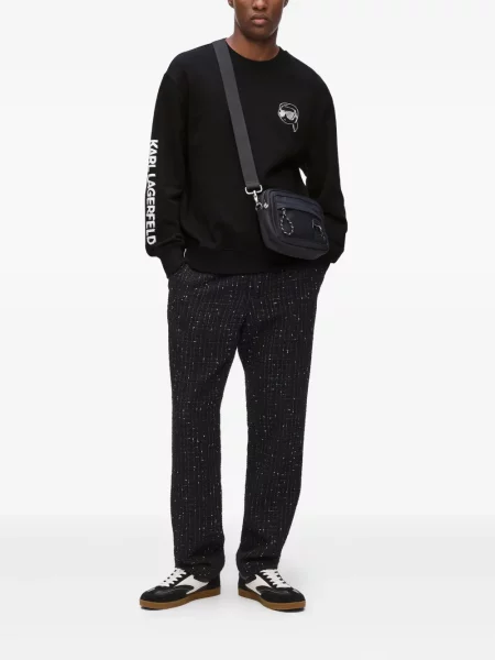 Hanorac Karl Lagerfeld cu broderie negru