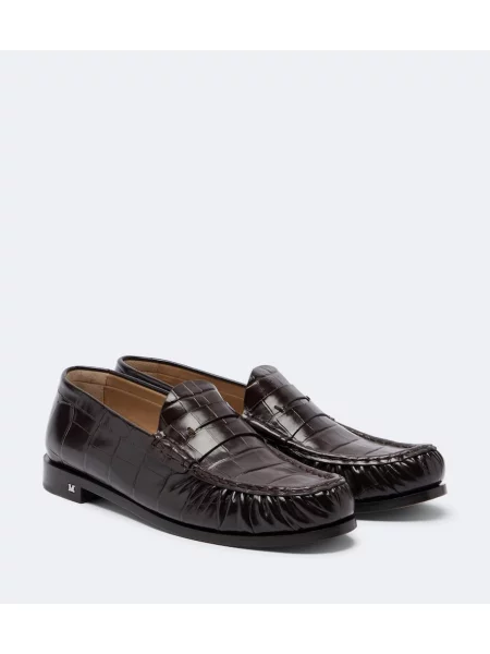 Pantofi loafer Max Mara din piele maro