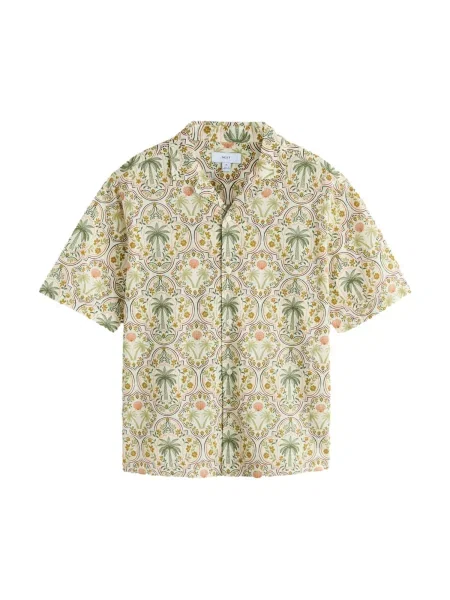 Next Srajca ecru / oliva / večbarvno zelena