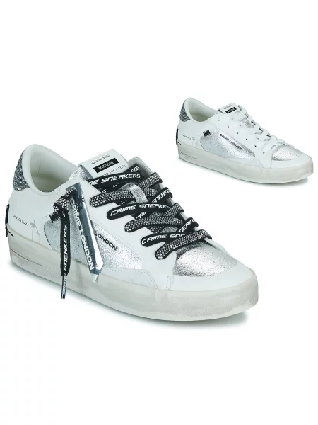 Crime London sneakers din piele DELUXE alb