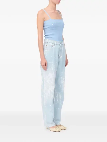 Blugi drepți Mm6 Maison Margiela albastru