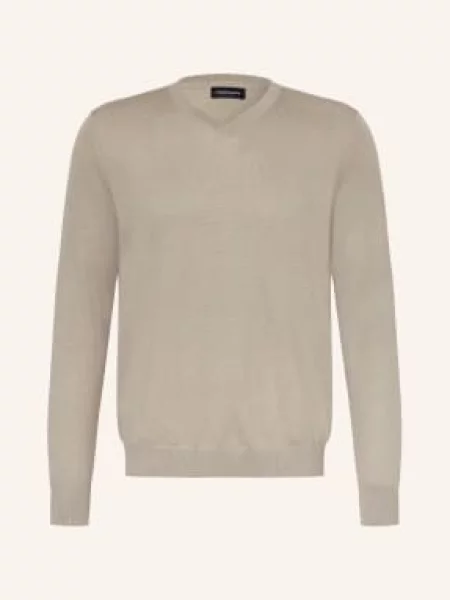 Strokesman's Sweter Z Wełny Merynosowej gruen szary