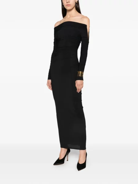 Rochie maxi Amazuìn cu volane negru