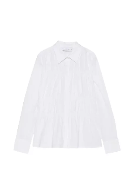 Cămașă Proenza Schouler White Label cu perle din poplin alb