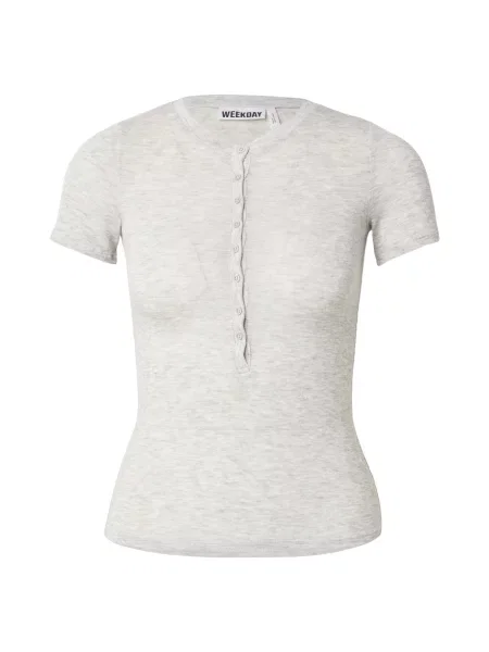 WEEKDAY Tricou Henny amestecat gri