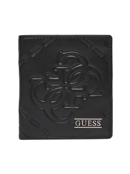 Кожен портфейл Guess BOSTON мъжки SMBOMG черно