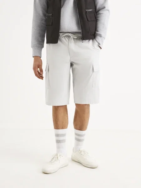 Pantaloni scurți cargo Celio gri