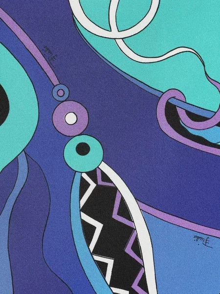 Fusta mini Pucci cu imagine cu imprimeu abstract albastru